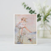 ヴィンテージザビーズ膝妖精はがき ポストカード (スタンド正面)