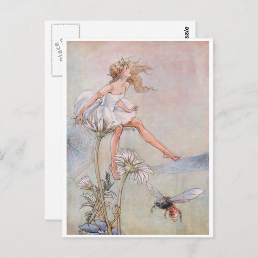 ヴィンテージザビーズ膝妖精はがき ポストカード (正面/裏面)