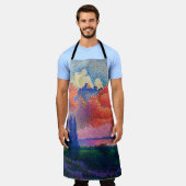 ヴィンテージザピンククラウド(1896)絵を描の エプロン (着用した状態)