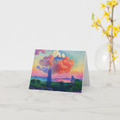 ヴィンテージザピンククラウド(1896)絵を描の カード (黄色い花)