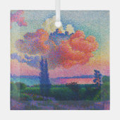 ヴィンテージザピンククラウド(1896)絵を描の ガラスオーナメント (正面)