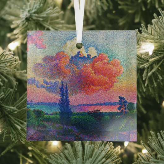 ヴィンテージザピンククラウド(1896)絵を描の ガラスオーナメント (インサイチュ)