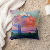 ヴィンテージザピンククラウド(1896)絵を描の クッション (ブランケット)