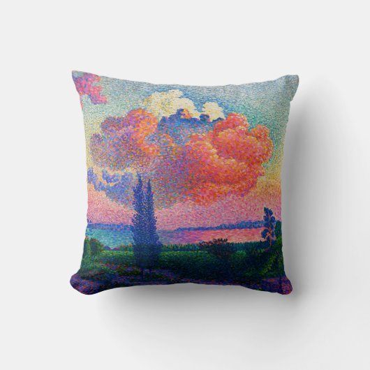 ヴィンテージザピンククラウド(1896)絵を描の クッション (正面)