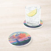 ヴィンテージザピンククラウド(1896)絵を描の コースター (側面)