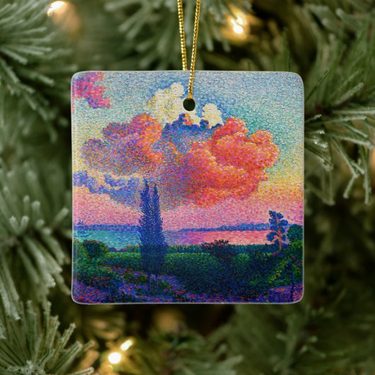 ヴィンテージザピンククラウド(1896)絵を描の セラミックオーナメント (ツリー)
