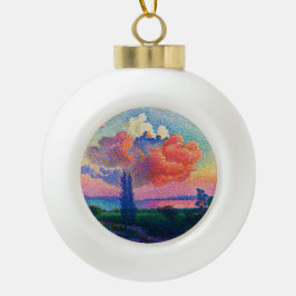 ヴィンテージザピンククラウド(1896)絵を描の セラミックボールオーナメント