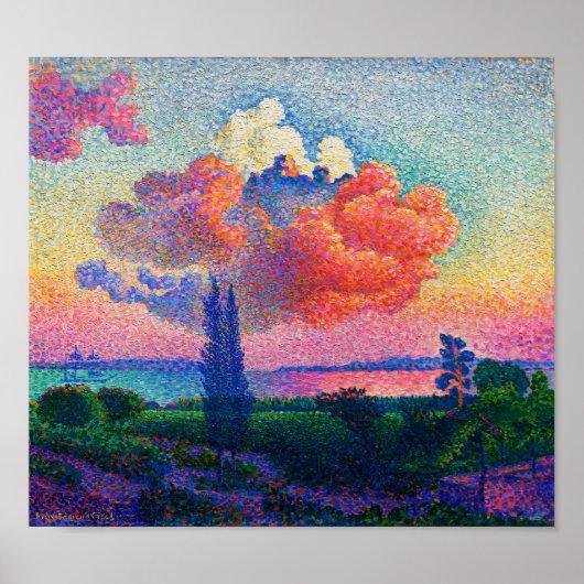 ヴィンテージザピンククラウド(1896)絵を描の ポスター (正面)