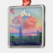 ヴィンテージザピンククラウド(1896)絵を描の メタルオーナメント (左)