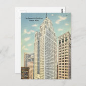 ヴィンテージザペノスコット建物、ミシガン州デトロイト ポストカード (正面/裏面)