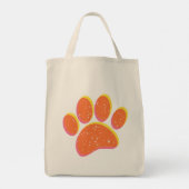 ヴィンテージザラメ犬のポープリント トートバッグ (裏面)