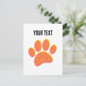 ヴィンテージザラメ犬のポープリント ポストカード (スタンド正面)