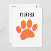 ヴィンテージザラメ犬のポープリント ポストカード (正面/裏面)