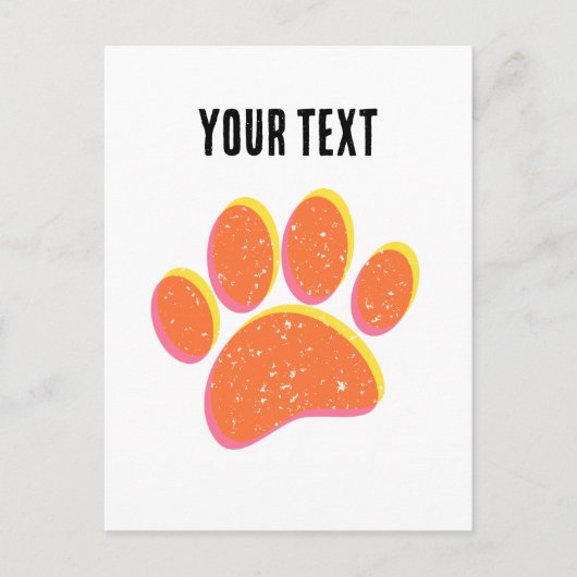 ヴィンテージザラメ犬のポープリント ポストカード (正面)