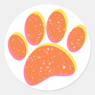 ヴィンテージザラメ犬のポープリント ラウンドシール