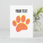 ヴィンテージザラメ犬のポープリント 招待状 (スタンド正面)