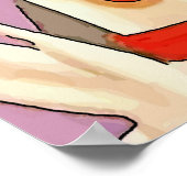 ヴィンテージザリガニ抽象芸術 ポスター (角)