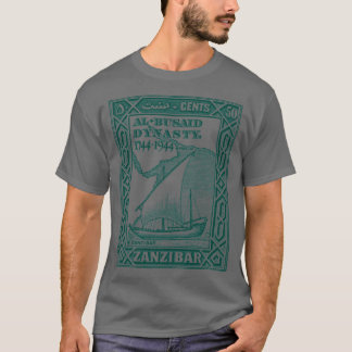 ヴィンテージザンジバル切手デザイン1 Tシャツ