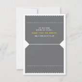 ヴィンテージシアターチケットがグレーと黄色で挿入 招待状 (裏面)