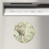 ヴィンテージシアトルの地図 マグネット (インサイチュ (食洗機))