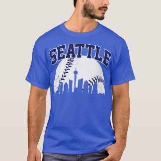ヴィンテージシアトルスカイラインシティガメディレトロヴィンテージ Tシャツ