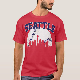 ヴィンテージシアトルスカイラインシティガメディレトロヴィンテージ Tシャツ