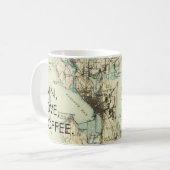 ヴィンテージシアトルレインラブコーヒー コーヒーマグカップ (正面左)