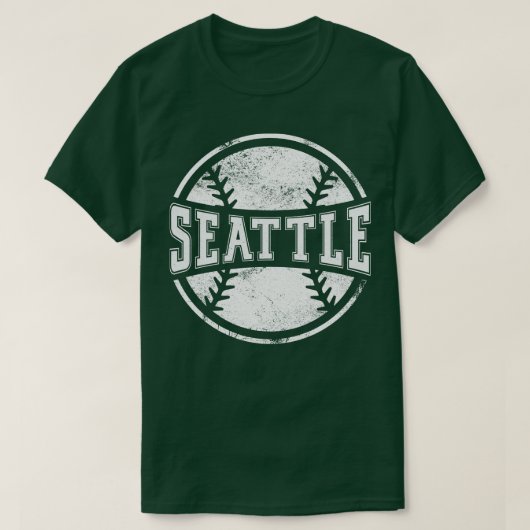 ヴィンテージシアトル野球チームギフト Tシャツ (デザイン正面)