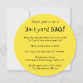 ヴィンテージシアルアイリングサンバックヤードBBQパーティー 招待状 (裏面)