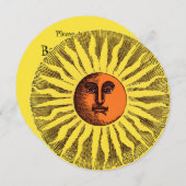 ヴィンテージシアルアイリングサンバックヤードBBQパーティー 招待状 (正面/裏面)