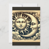 ヴィンテージシアルサン&ムーンスウィート16誕生日 招待状 (裏面)