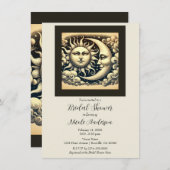 ヴィンテージシアルサン&ムーンブライダルシャワー 招待状 (正面/裏面)