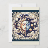 ヴィンテージシアルハーフサン&ムーンクリームベージュ 招待状 (裏面)