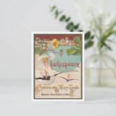 ヴィンテージシェイクスピア書表紙はがき ポストカード (スタンド正面)