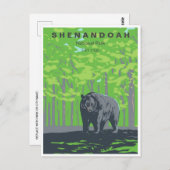 ヴィンテージシェナンドア国立公園トラベルヴァージニア ポストカード (正面/裏面)