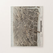 ヴィンテージシェネクタディNYの絵図(1875) ジグソーパズル (縦)