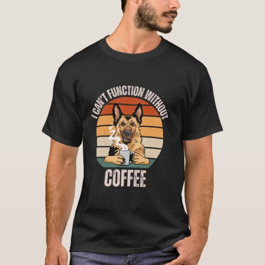 ヴィンテージシェパード犬がコフなしで機能する Tシャツ (正面)