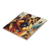 ヴィンテージシェパード絵画ズ タイル (側面)