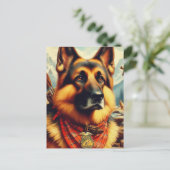 ヴィンテージシェパード絵画ズ ポストカード (スタンド正面)