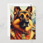 ヴィンテージシェパード絵画ズ ポストカード (正面/裏面)