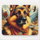 ヴィンテージシェパード絵画ズ マウスパッド (正面)