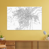 ヴィンテージシェフィールド・イングランドの地図（1823年） キャンバスプリント (インサイチュ (リビング))