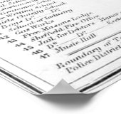 ヴィンテージシェフィールド・イングランドの地図(1823年) ポスター (角)