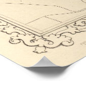 ヴィンテージシェフィールド・イングランドの地図(1851年) ポスター (角)