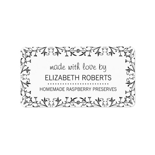 ヴィンテージシェフホームメイドキャニングベーキングラベル ラベル (正面)