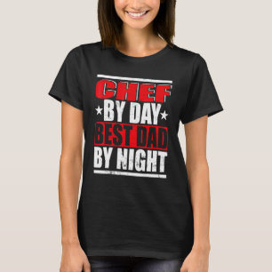 ヴィンテージシェフ最高のデイパパバイナイトファーザーデイ Tシャツ