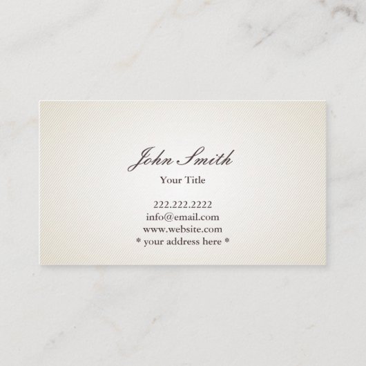 ヴィンテージシェフ熟成紙テクスチャケータリング 名刺 (裏面)