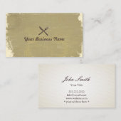 ヴィンテージシェフ熟成紙テクスチャケータリング 名刺 (正面/裏面)