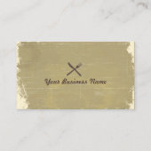 ヴィンテージシェフ熟成紙テクスチャケータリング 名刺 (正面)