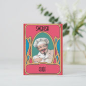 ヴィンテージシェフ、編集文字 ポストカード (スタンド正面)